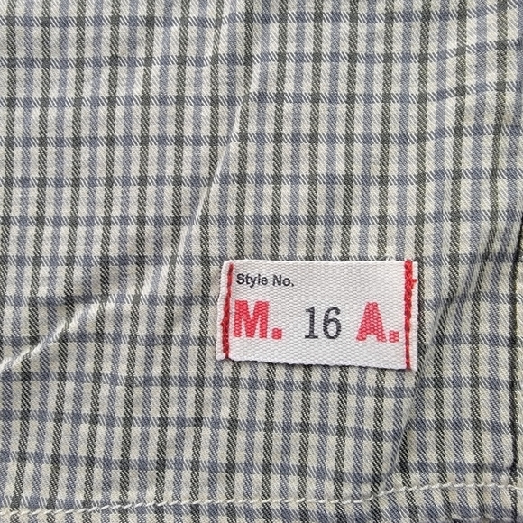 Vintage Marshall Artist Modern tailoring 2001 plaid denim and leather button dow - Picture 3 of 9